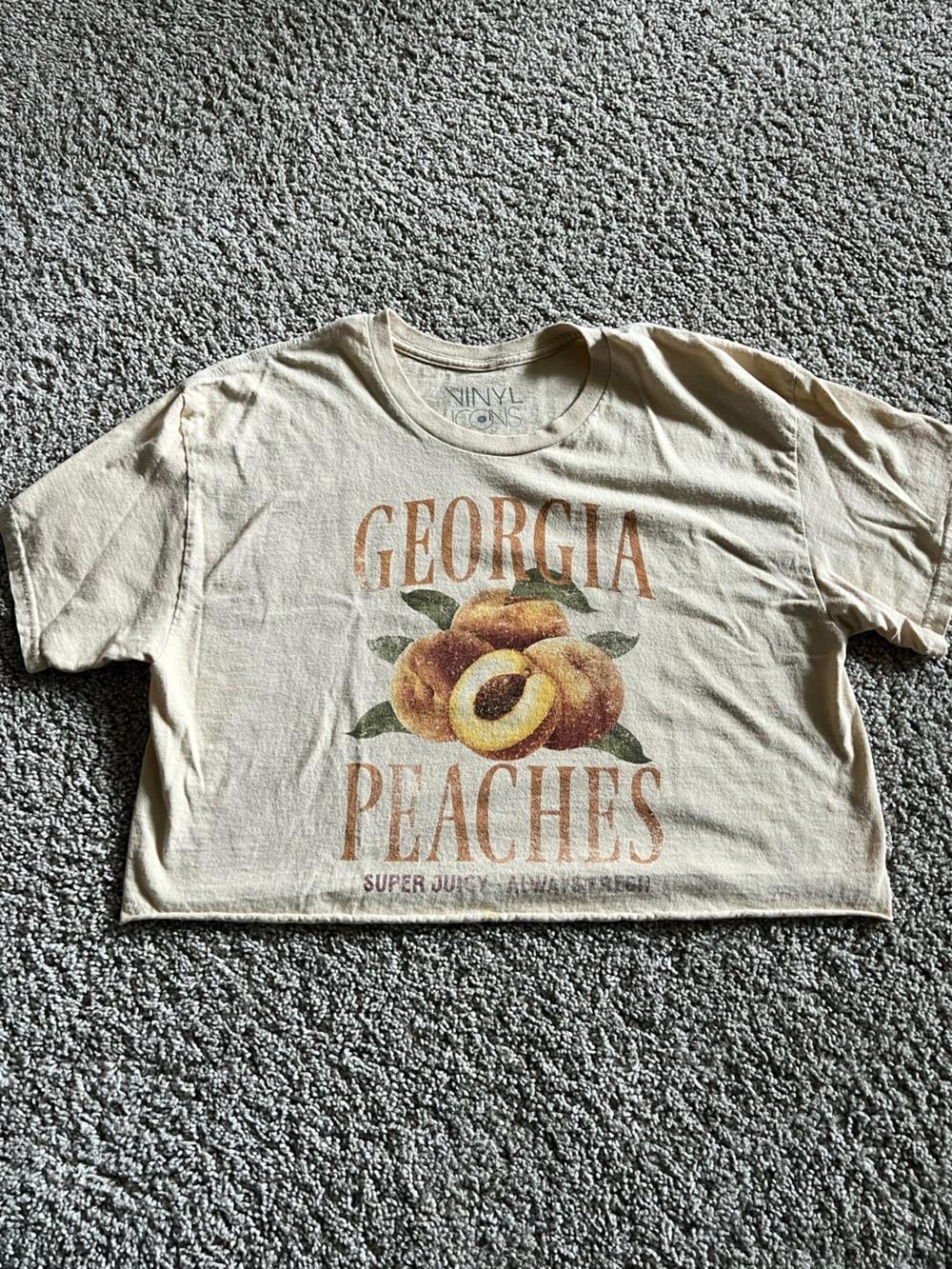 Vinyl Icons Georgia Peaches Short Sleeve Tee - Cream